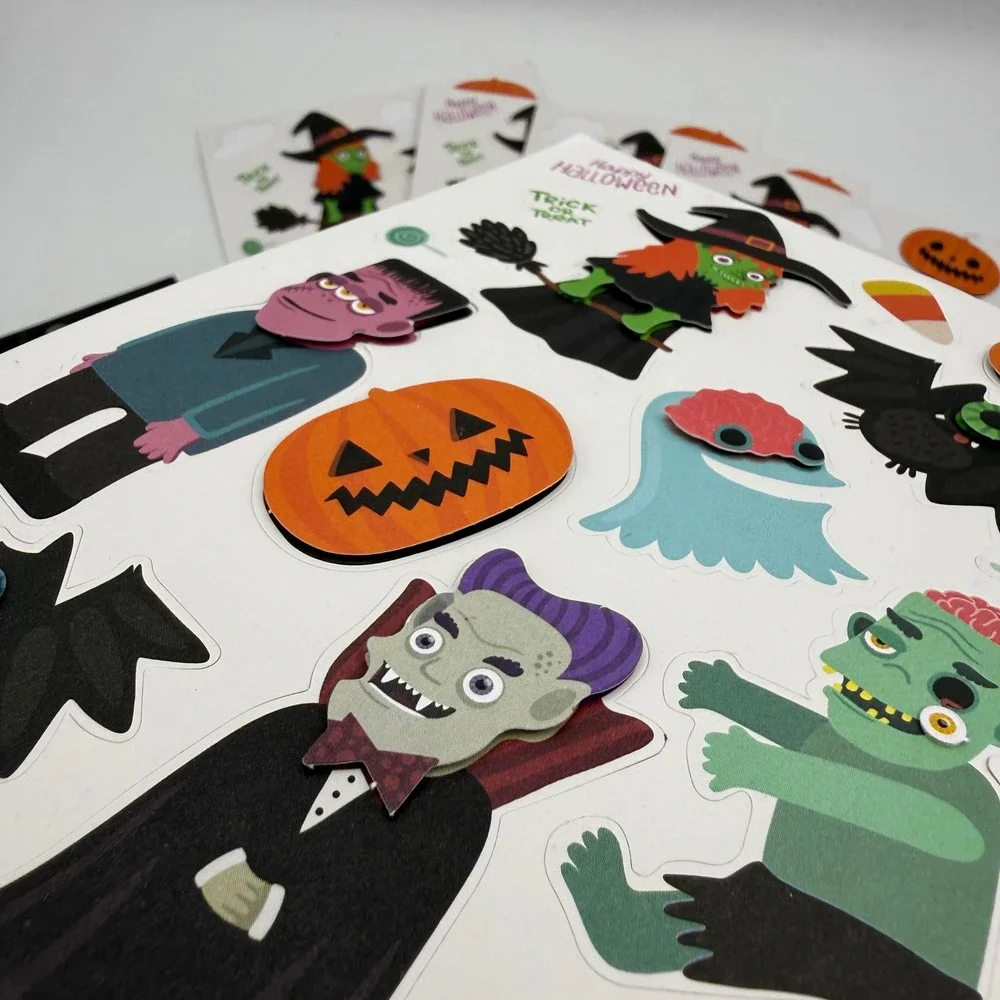 Paper Magic Group Halloween Stickers Vintage 1997 Lot Multi Monster Witch Retro